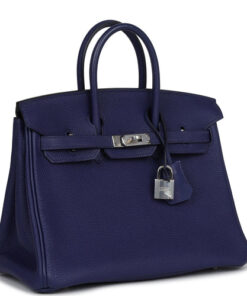 Pre-owned Hermes Birkin 25 Bleu Encre Togo