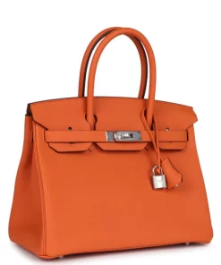 Hermès Birkin 30 Orange Togo Palladium Hardware