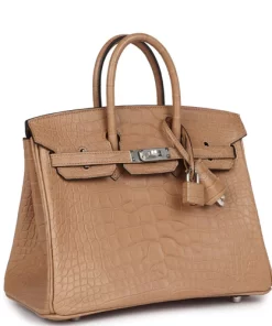Hermès Birkin 25 Chai Matte Alligator Palladium Hardware