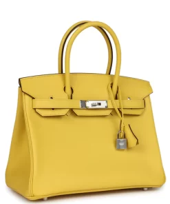 Hermès Birkin 30 Jaune de Naples Epsom Palladium Hardware