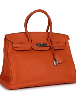 Pre-owned Hermès Birkin 35 Orange Togo