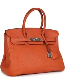 Hermès Birkin 30 Orange Togo Palladium Hardware