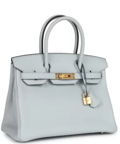 Hermes Birkin 30 Bleu Pale Togo Gold Hardware