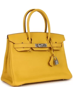 Hermès Birkin 30 Soleil Clemence Palladium Hardware