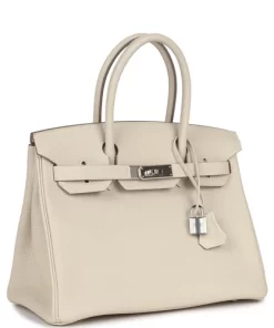 Pre-owned Hermès Birkin 30 Craie Togo