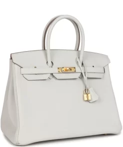 Hermès Birkin 35 Gris Pale Togo Gold Hardware