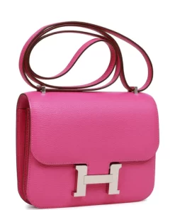 Hermès Constance 18 Magnolia Chevre Palladium Hardware