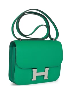 Hermès Constance 18 Vert Jade Epsom Palladium