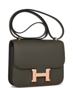Hermès Constance 18 Vert de Gris Epsom Rose Gold