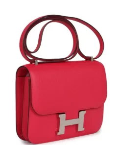 Hermès Constance 18 Rose Extreme Epsom Palladium