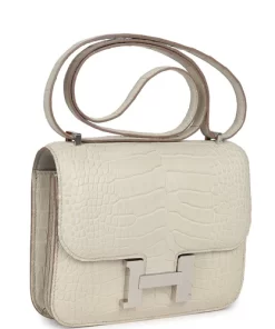 Hermès Constance 18 Beton Matte Alligator Palladium Hardware