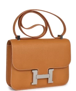 Hermès Constance 1-24 Naturel Sable Vache Naturel Graine Palladium
