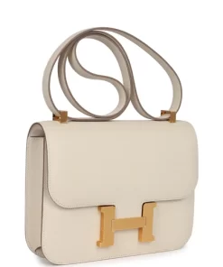 Hermès Constance 1-24 Craie Epsom Brushed Gold