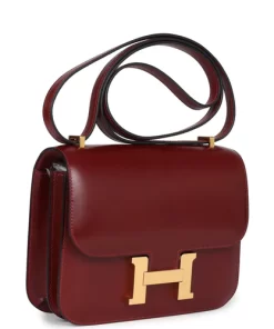Hermès Constance 18 Rouge H Box Calfskin Gold