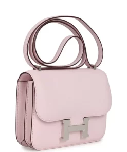 Hermès Constance 18 Rose Darling Chevre Mysore Palladium