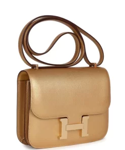 Hermès Constance 18 Dore Chevre Chamkilight Permabrass Hardware