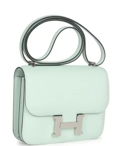 Hermès Constance 18 Vert Peppermint Swift Palladium