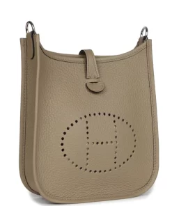 Hermès Evelyne TPM Beige Marfa Clemence Palladium