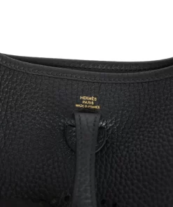 Hermes Evelyne TPM Black Clemence Gold