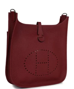 Hermès Evelyne PM Rouge H Clemence Palladium Hardware