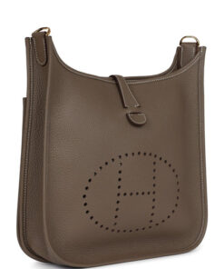 Hermès Evelyne III PM Etoupe Clemence Gold Hardware