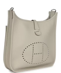 Hermès Evelyne III PM Beton Clemence Palladium Hardware