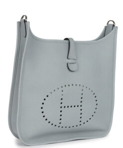 Hermès Evelyne III PM Bleu Glacier Clemence Palladium