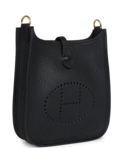 Hermes Evelyne TPM Black Clemence Gold