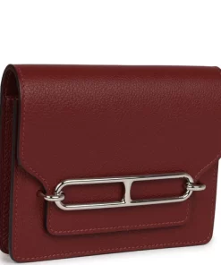 Hermès Roulis Slim Wallet Bi-Color Rouge H/Rose Azalee Evercolor Palladium Hardware