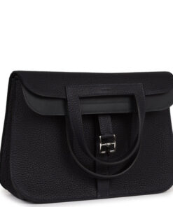 Hermès Halzan 25 Caban Clemence Palladium Hardware