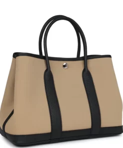 Hermes Garden Party 30 Trench Toile and Black Negonda Palladium Hardware