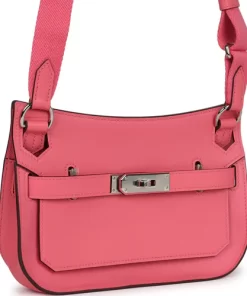 Hermès Mini Jypsiere Rose Azalee Swift Palladium Hardware