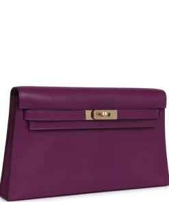 Hermès Kelly Elan Anemone Chevre Chamkila Permabrass Hardware