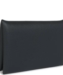 Hermès Calvi Card Holder New Bleu Ocean Evercolor Palladium Hardware