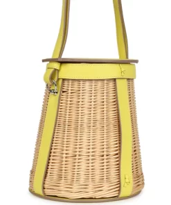 Hermès Farming Picnic Bag Lime Swift and Naturel Osier Wicker Palladium