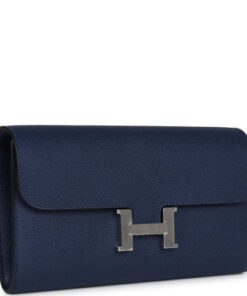 Hermès Constance Wallet To Go Bleu Navy Epsom Palladium Hardware