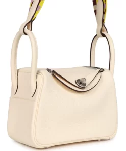 Hermès Mini Lindy Nata Clemence Gold Hardware