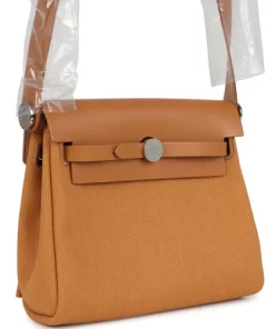 Hermès Herbag Zip 20 Mini Naturel Sable Toile Militaire Canvas and Vache Hunter