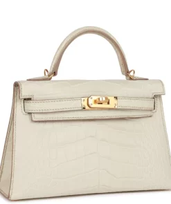Hermès Kelly Sellier 20 Beton Matte Alligator Gold Hardware