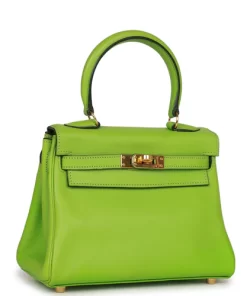 Vintage Hermès Kelly Retourne 20 Vert Cru Gulliver Gold Hardware