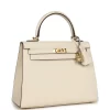 Hermès Kelly Sellier 25 Nata Epsom Gold Hardware