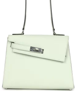 Hermès Kelly Sellier en Desordre 20 Vert Fizz Epsom Palladium Hardware