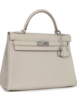 Hermès Kelly Retourne 32 Beton Togo Palladium Hardware