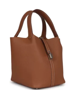 Hermès Picotin Lock 22 Gold Clemence Palladium