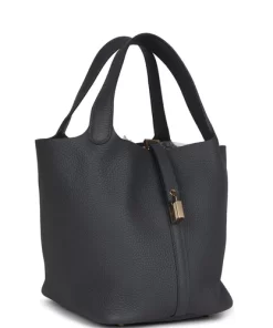 Hermès Picotin Lock 22 Ardoise Clemence Permabrass