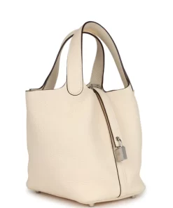 Hermès Picotin Lock 18 Nata Clemence Palladium