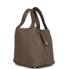 Hermès Picotin Lock 22 Etoupe Clemence Palladium