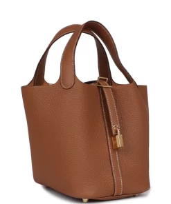Hermès Picotin Lock 18 Gold Clemence Gold