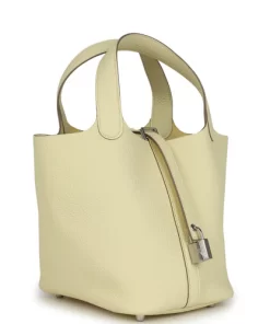 Hermès Picotin Lock 18 Jaune Milton Clemence Palladium